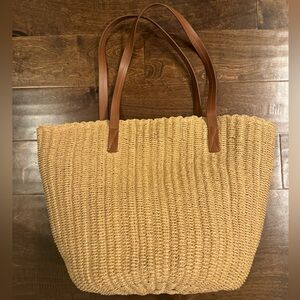 JCrew straw tote
